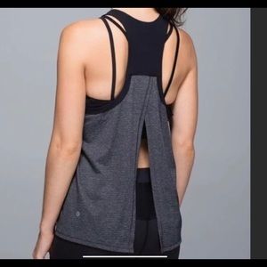 Lululemon Striped Open Back Tank, 8